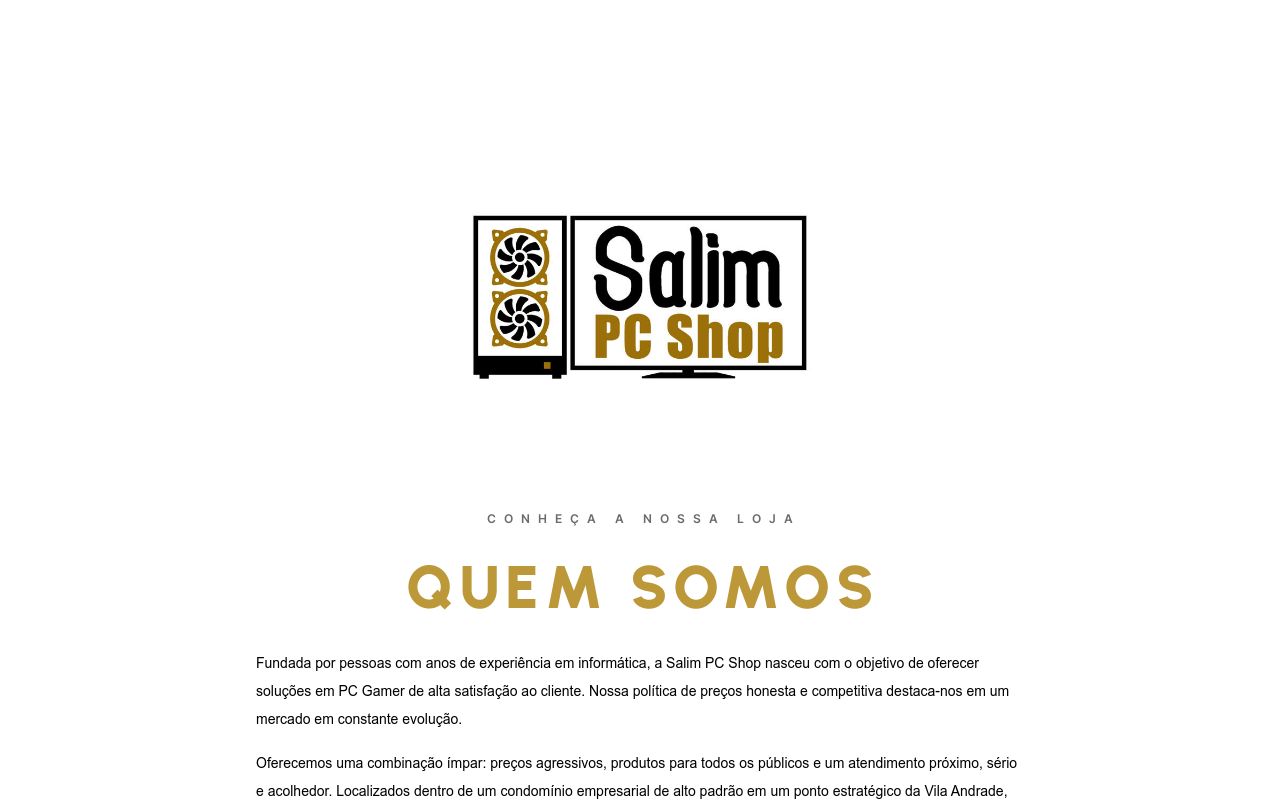 Salim Computer Quem Somos - Salim PC Shop